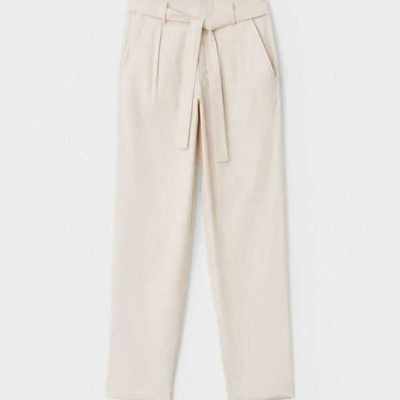 Rag & Bone Size 2 Roxie Linen Pant in Light Dove - Picture 2 of 9